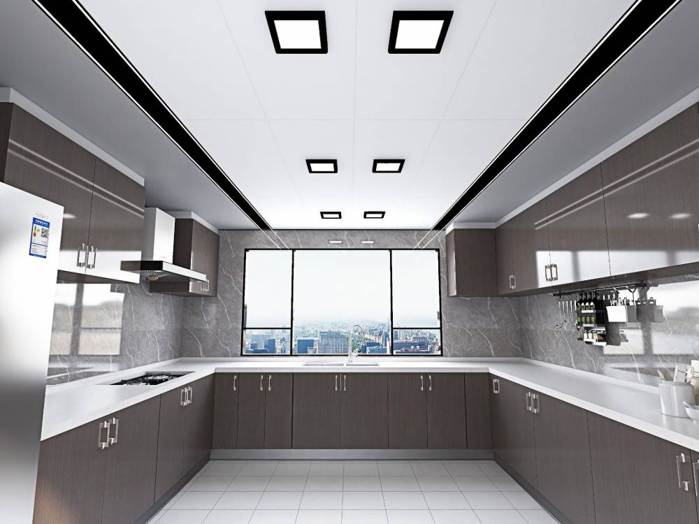 铝扣板办公室客餐厅大板厨房卫浴集成吊顶铝扣板大板天花板材料