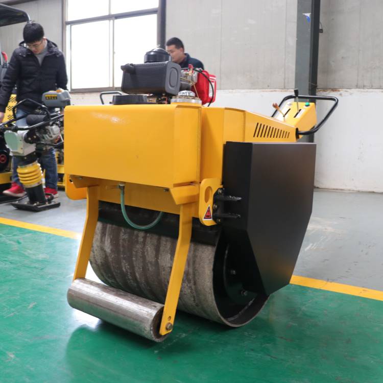 小型压路机德翊700型手扶式压路机柴油单钢轮草坪压实机