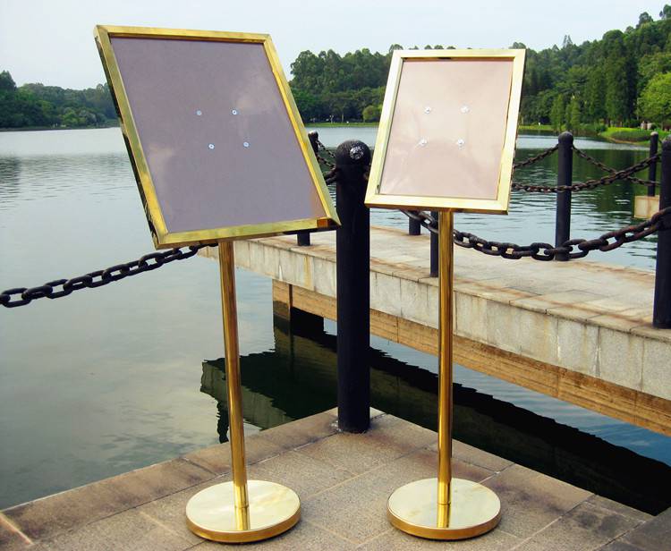 户外告示牌展示架立式斜面不锈钢a2a3a4指示牌立牌迎宾水牌广告牌