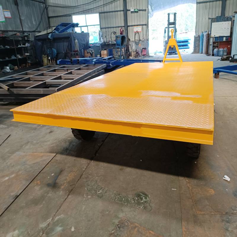 创硕定制厂区转运车工厂货物周转车重型物流拖车牵引式平板车