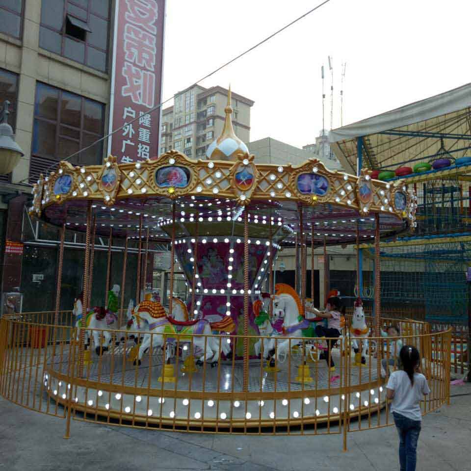 成人儿童户外大型游乐场16座旋转木马豪华转马定制游乐设备厂家