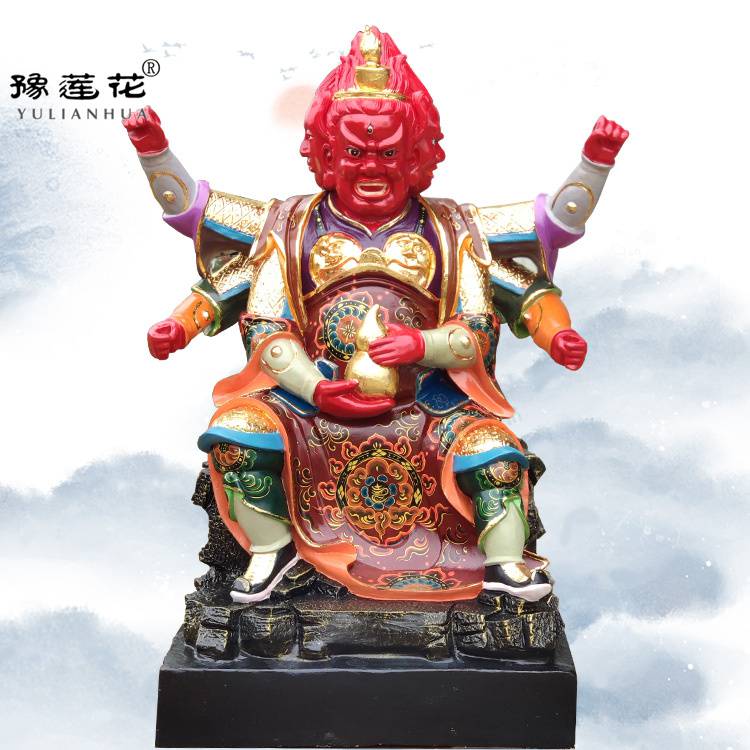 火德公神像供应玻璃钢雕像寺庙摆件定制树脂火神菩萨佛像图片