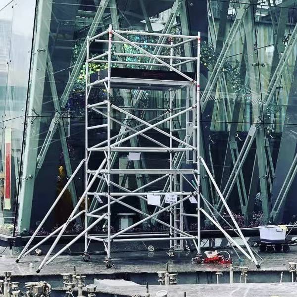 珠海铝合金脚手架室内外移动式多功能高空作业检修平台