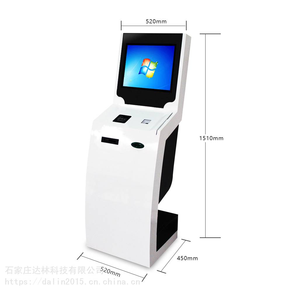 太原排队叫号系统 19寸电容排队机 可定制 电容触摸 银行排队取号机