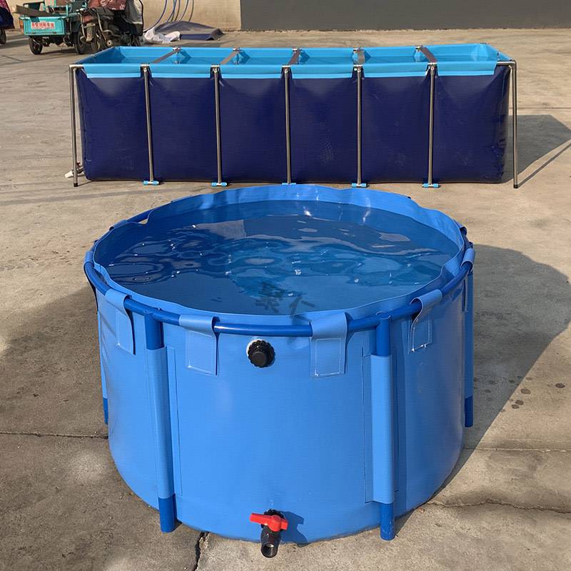 2吨天蓝色移动蓄水池消防移动50l软体应急救灾贮水罐聚仁