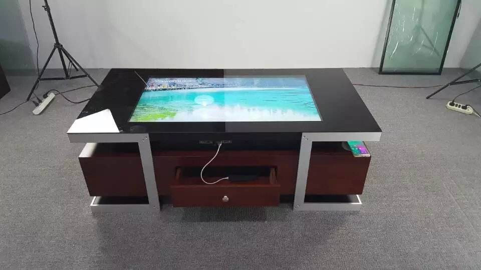 桌电容液晶屏触摸茶几桌面游戏互动查询一体机触摸茶桌触摸交互式桌子