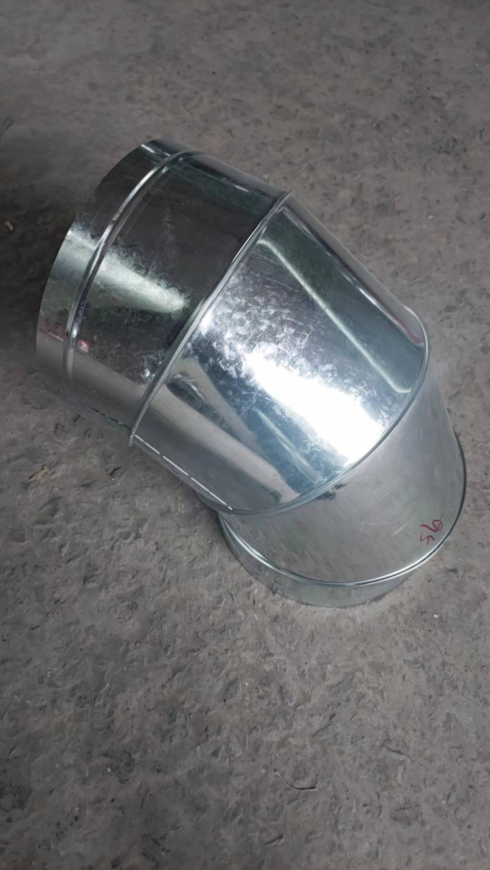 镀锌白铁皮90度弯头螺旋风管弯头通风管道弯头烟罩排烟管道弯头