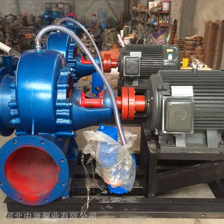 城市排水泵 单级离心蜗壳混流泵 铸铁配件 250HW-12卧式循环抽水泵货比N家