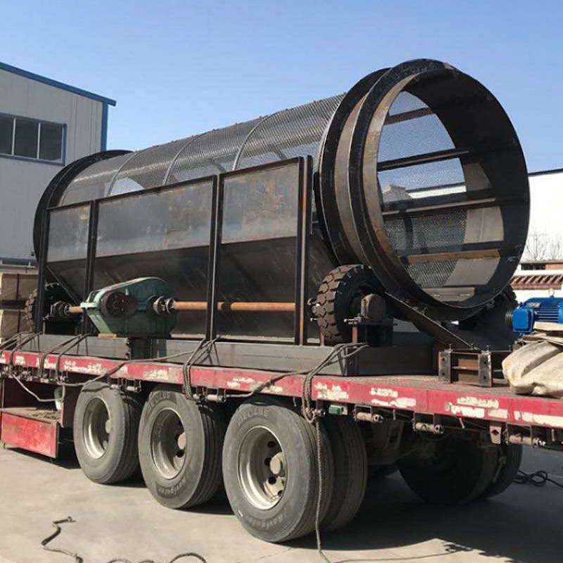 矿用无轴滚筒筛时产100吨电动滚筒筛石机转筒式滚筒筛滚筒式分