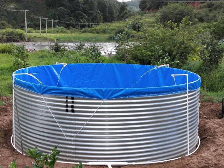 福建宁德漳州福州帆布水池高密度帆布养虾池养鱼镀锌板养殖池蓄水池