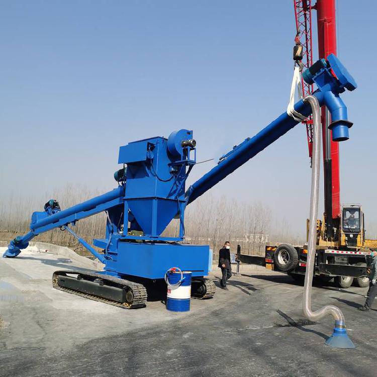 国友履带式粉煤灰装卸机每小时100吨螺旋装车机水泥清灰设备