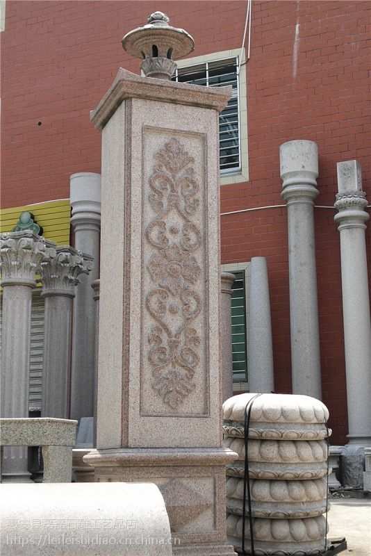 惠安欧式石雕柱子大理石罗马柱雕刻园林广场摆件可定制