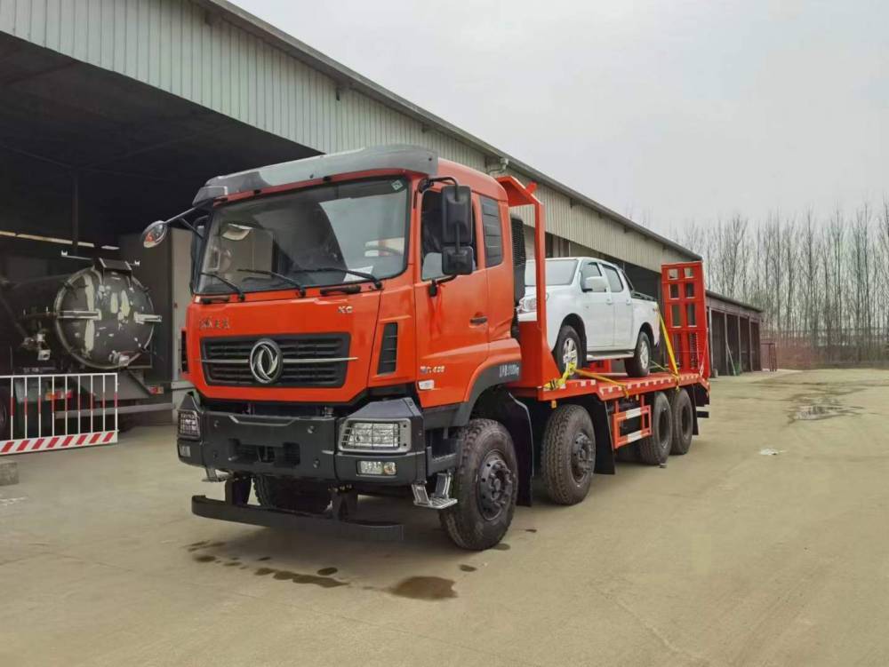 东风天龙kc国六前四后八平板运输车