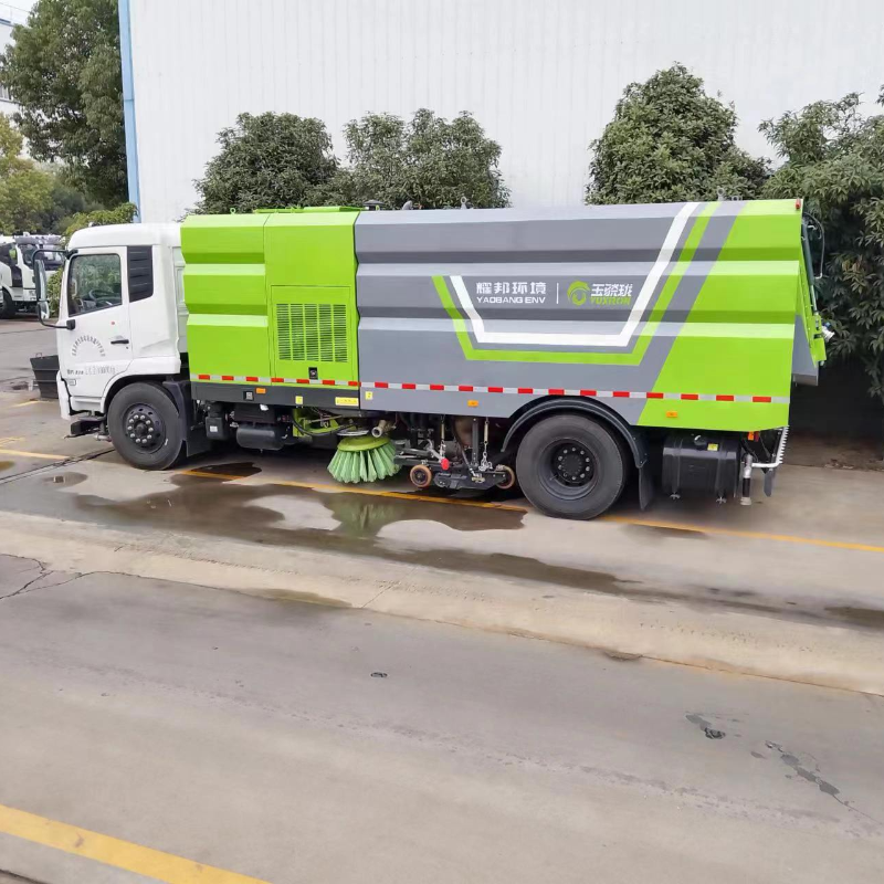 程力洗扫一体车东风天锦大型洗扫车市政城区主干道扫路车