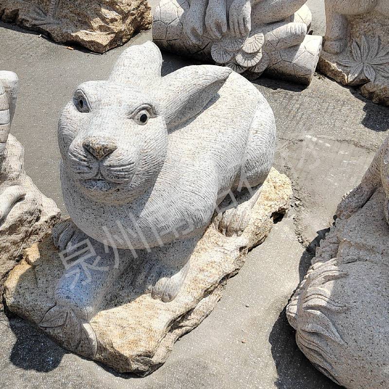 石雕12生肖寺廟黃鏽石生肖龍羊花崗岩生肖