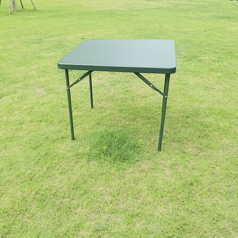 便携式野营餐桌野外训练吹塑面折叠桌户外方形餐桌吹塑指挥作业桌