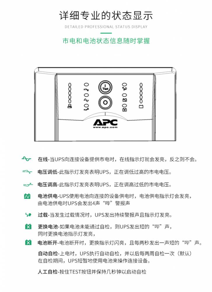 apcsmartups电源sua1500ich1500va维护管理说明