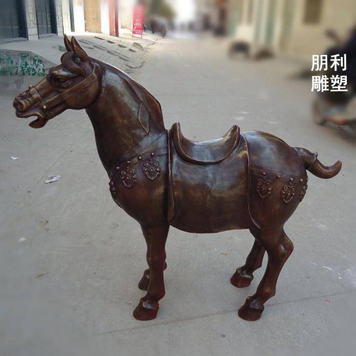 铜马雕塑主题生产 街道标识 小区景观铜红马雕塑