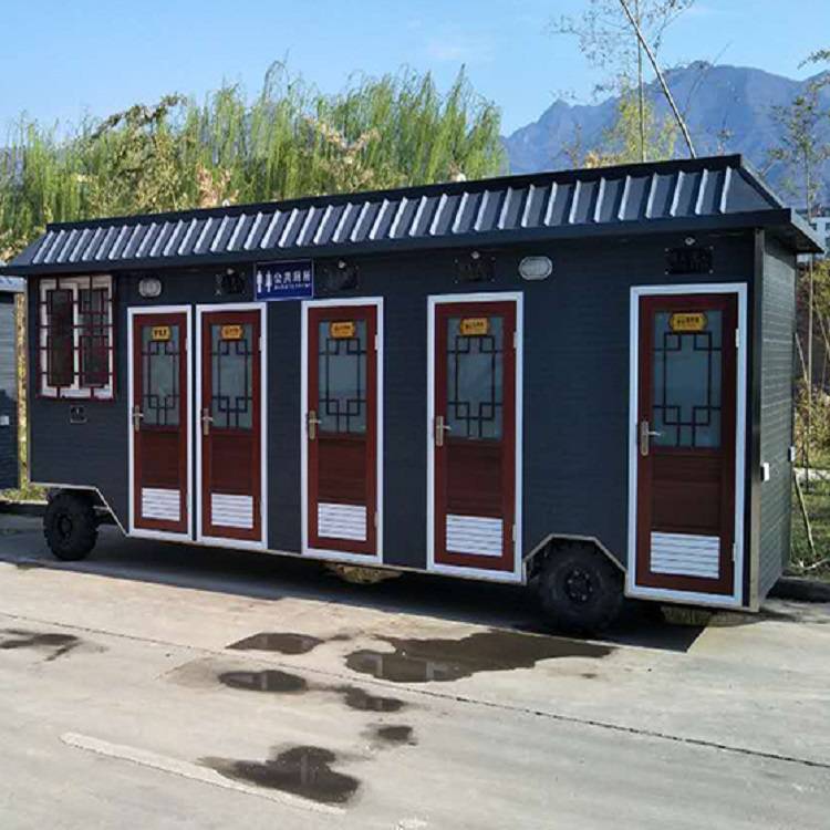 中宏防污染移动厕所牵引车载拖挂移动厕所价格图片