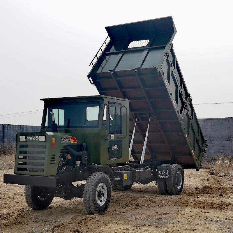 载重十吨矿用四驱工程四轮运输拖拉机自卸货车