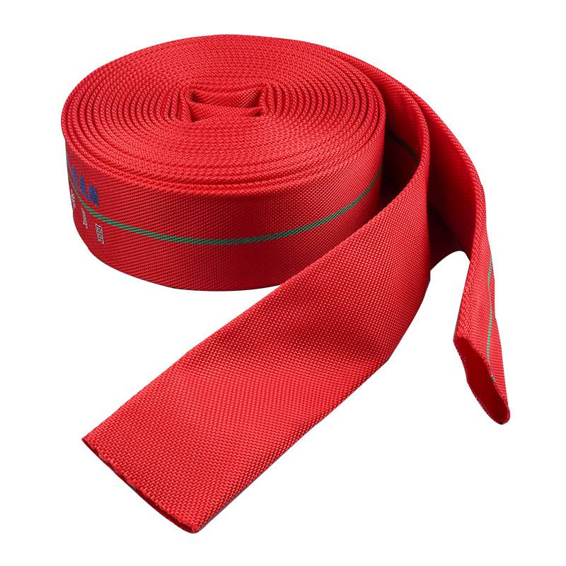 程欢256520涤纶长丝红色反光水带聚氨酯红色消防水带