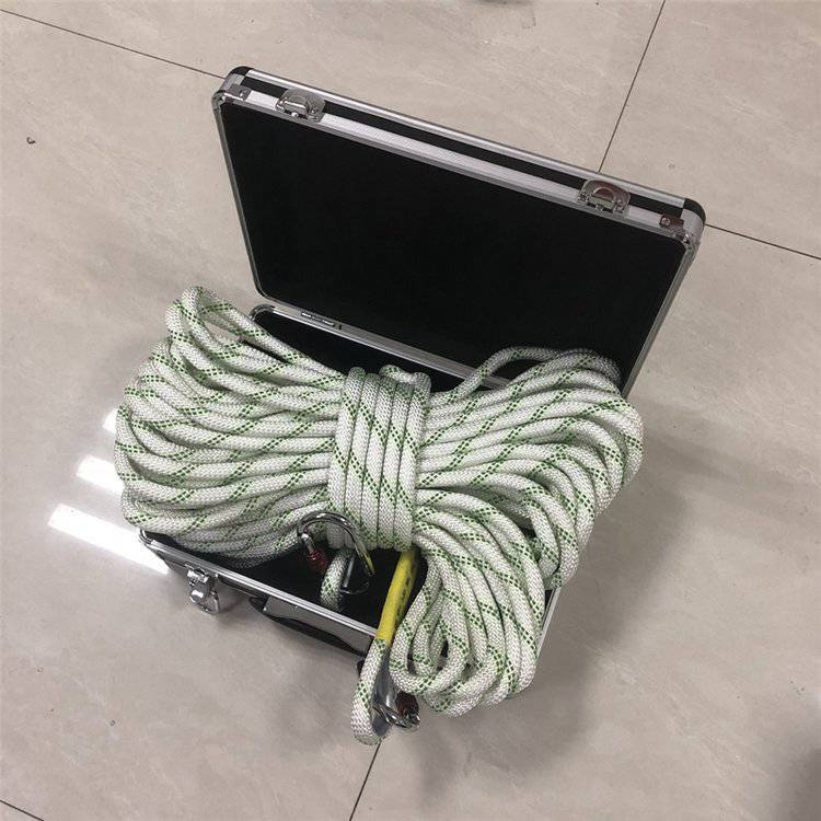 矿山救护救生索应急逃生连接绳自发光绳配有铝合金安全钩救援绳