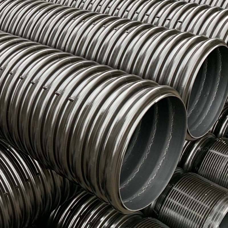 供给河南hdpe双壁螺纹管dn300mmhdpe双壁波纹管颜色黑色规格可选图片