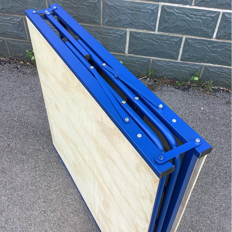 蓝色救灾木板床救灾折叠木板床折叠式木板床