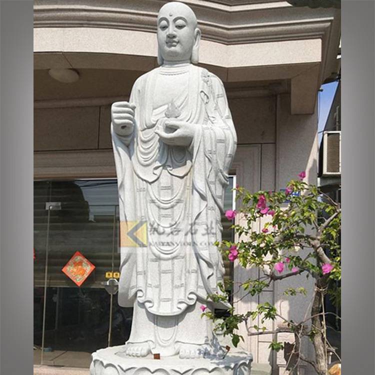 供应石雕地藏王三面地藏王菩萨石雕像花岗岩定制凯岩石刻