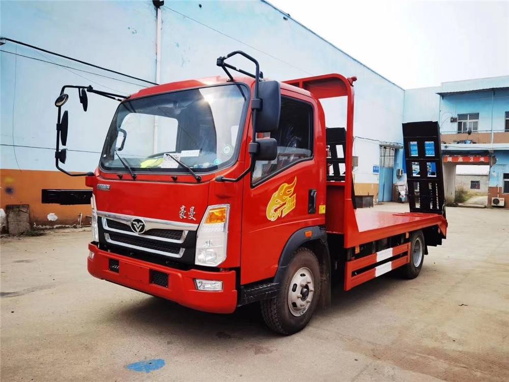 重汽豪曼蓝牌平板拖车现车