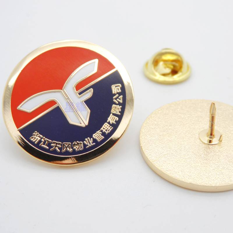 物业公司胸章订做定制企业集团徽章广告员工礼品金属胸针制作厂家