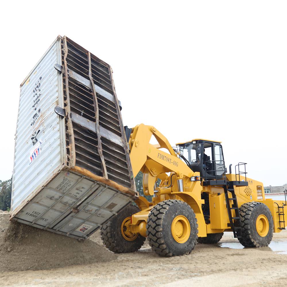 福大机械铁路港口钢铁厂电厂用40吨集装箱翻转叉装机fdm798t40g