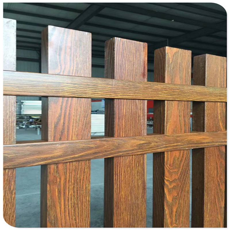 仿木纹围栏锌钢木纹围栏