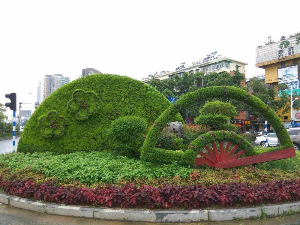 贵州毕节威宁仿真绿雕制作厂家兰州立体花坛