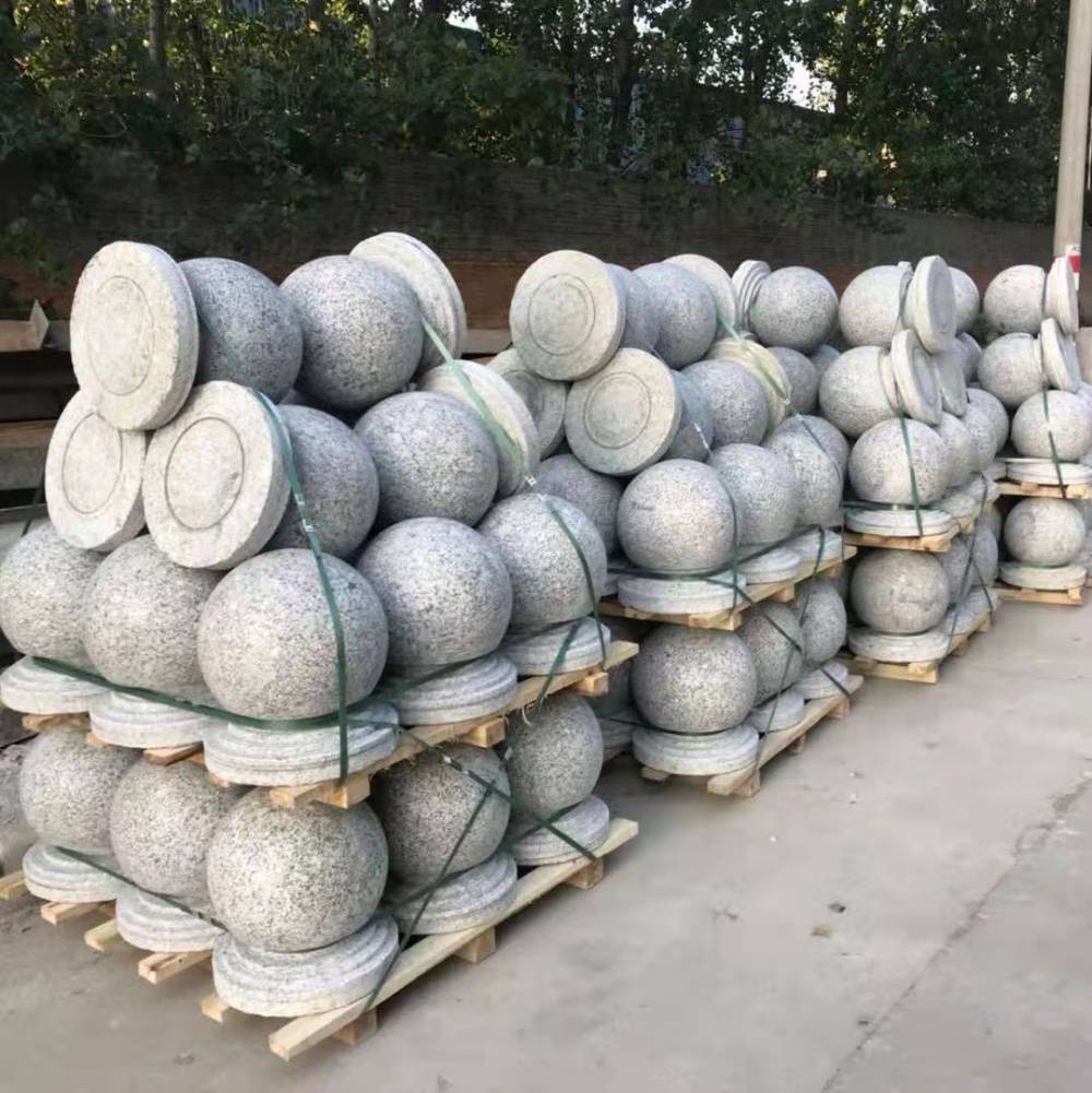 挡车圆球拦路石墩花岗岩石球广场止车石图片