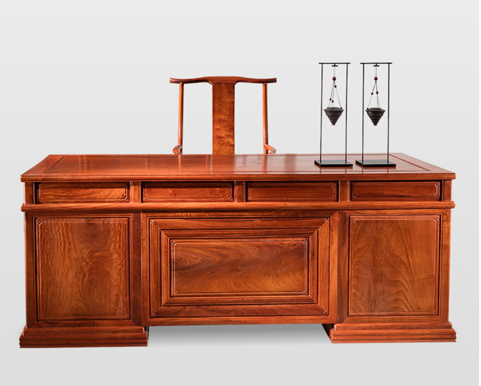 经典明式红木家具款式缅甸花梨明式办公桌素雅大气