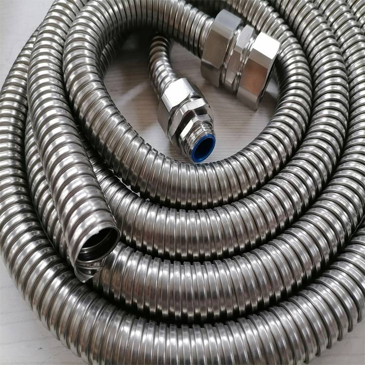 【od8mm不锈钢单扣穿线波纹管 机房设备光纤软管 金属护套管】陕西