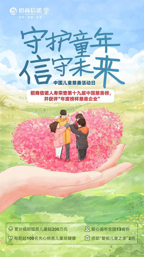 中国儿童慈善活动日:招商信诺人寿聚光成炬,执手同行