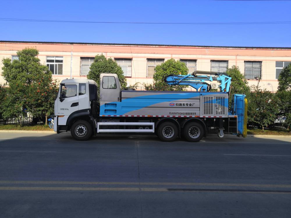 大型国六东风天龙后双桥隧道清洗车cl5250txq6gx型墙面清洗车