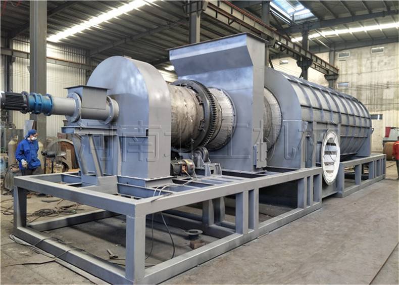 广东油泥炭化机滚筒炭化机全自动炭化机