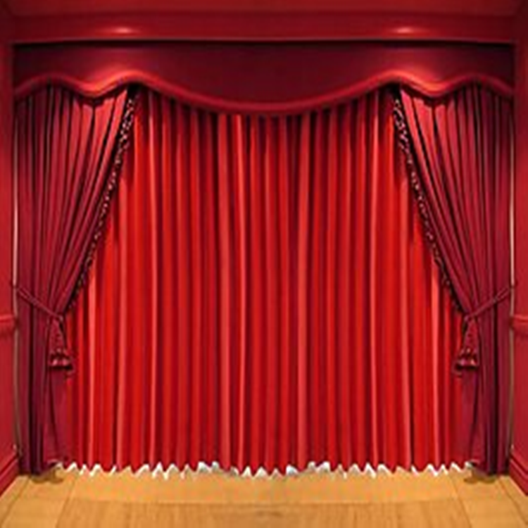 舞台幕布剧院会场红色背景幕学校庆典演出电动幕布