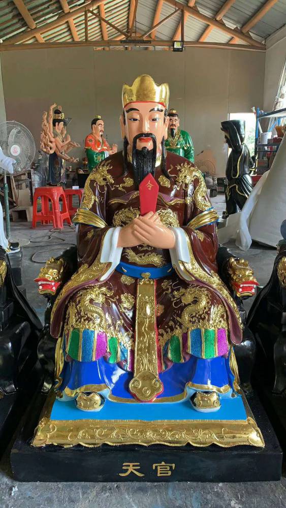 三元帝君三官大帝神像古彩贴金善缘佛像厂***】价格_厂家 - 中国供应