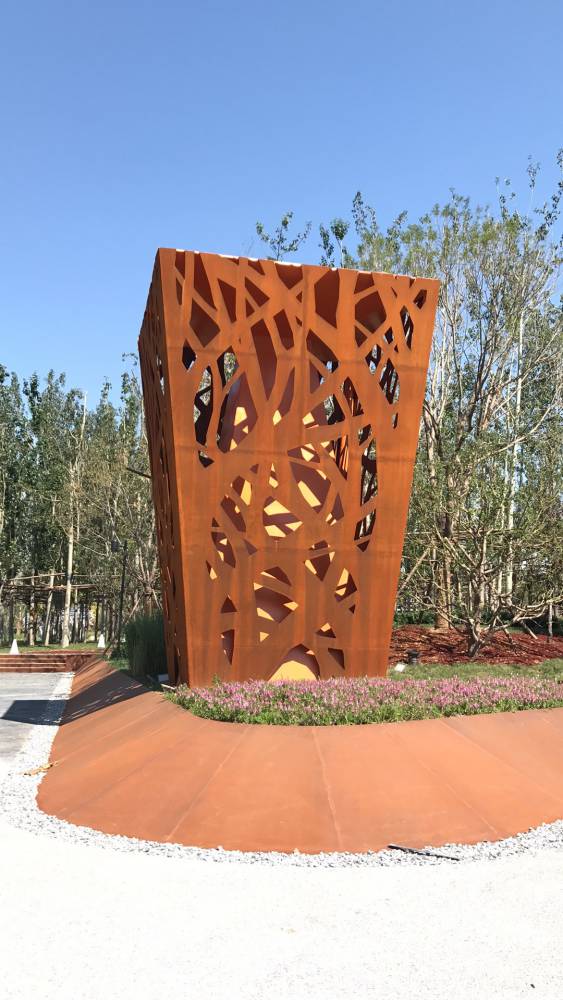 现场加工耐候钢板做锈,锈钢板加工制作