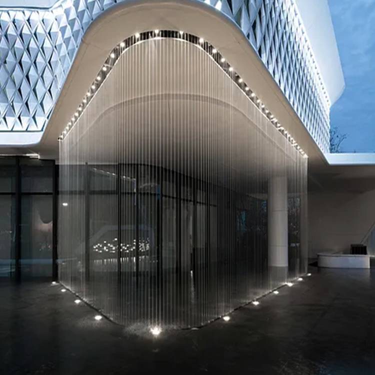 重庆水幕公司广场投影水幕施工喷泉水帘水幕效果实况