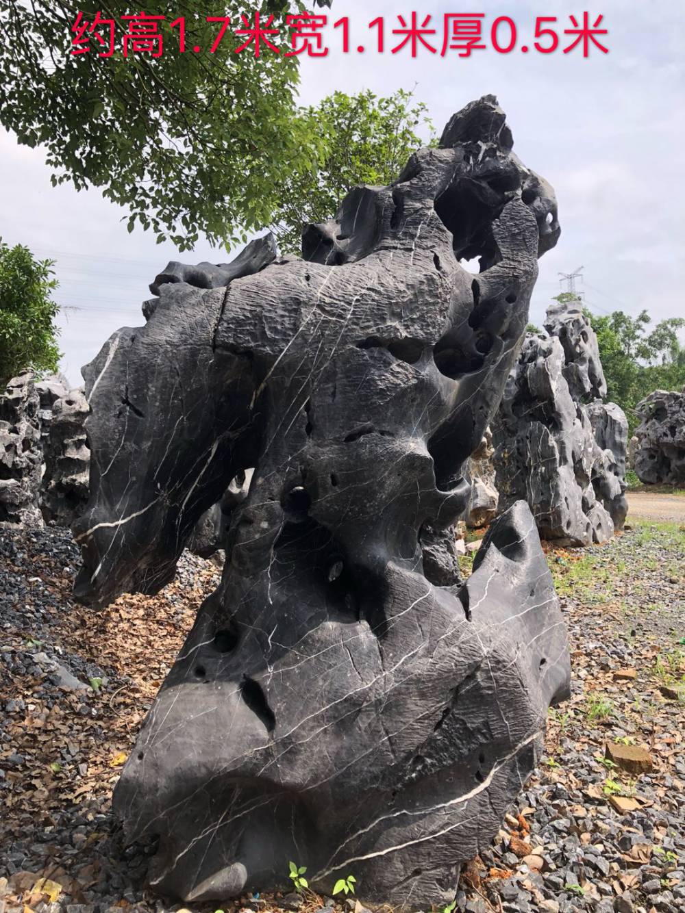 庭院独石造景摆放太湖石园林观赏石