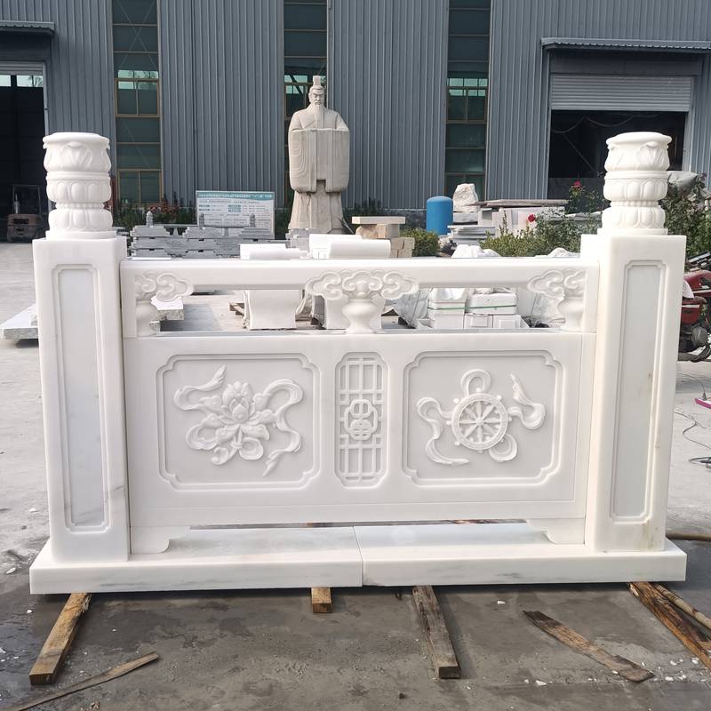 汉白玉栏杆样品定做-汉白玉石栏杆实拍视频