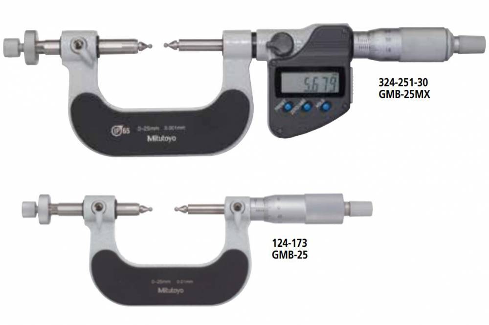 日本三丰齿厚千分尺GMB-25MX可更换球型测砧副型
