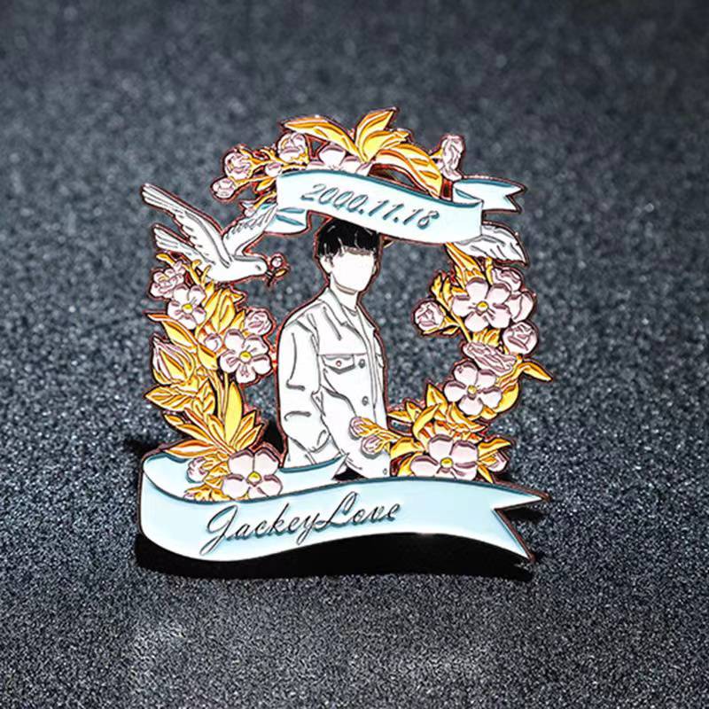 定制金属徽章明星卡通人物徽章珐琅胸针烤漆纪念胸章校徽加印lo