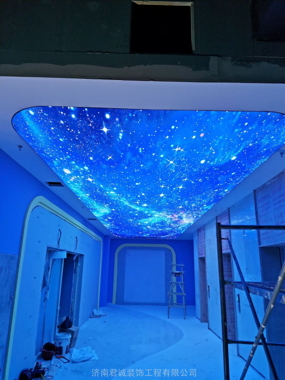 游乐场星空系列吊顶山东拉膜天花造型多支持定制图片查看详情
