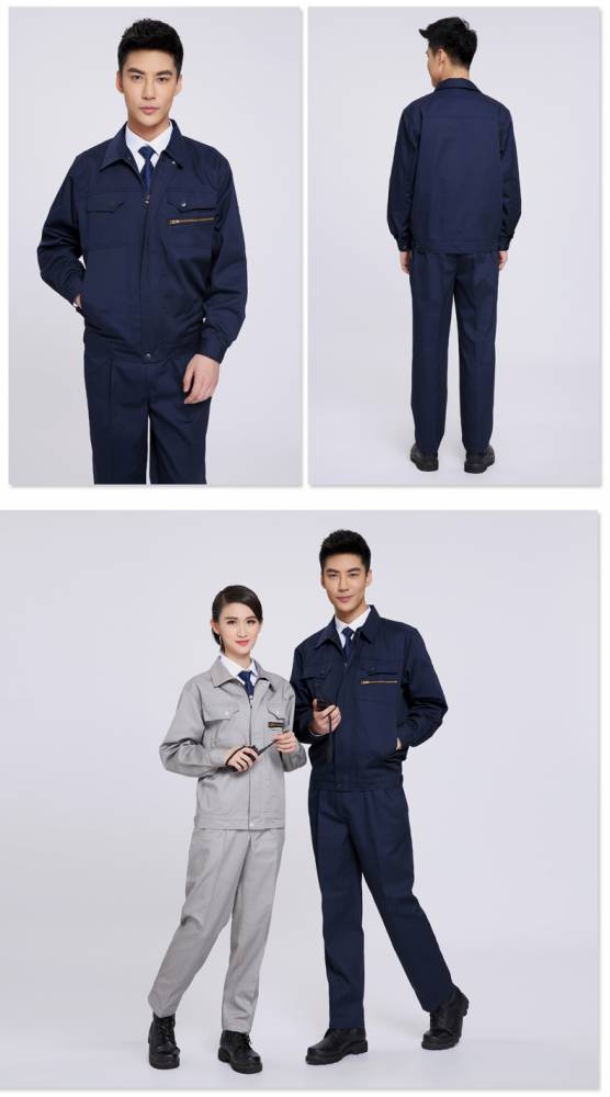 广州长袖工作服套装男定制加油站电工服中石化劳保服